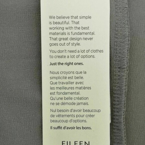 NWT EILEEN FISHER Zinc Grey Lightweight Washable Stretch Crepe Long Jacket XS - Picture 7 of 7